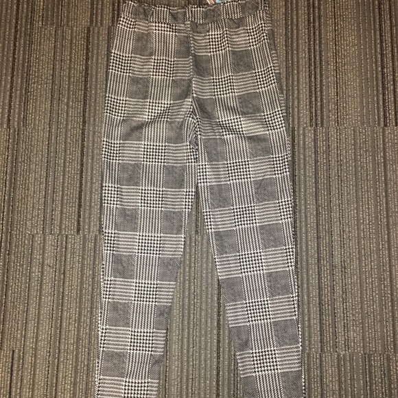 BOOHOO DOGTOOTH SKINNY STRETCH PANTS - Picture 4 of 5